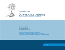 Tablet Screenshot of dr-oberbillig.de